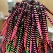 Un pachet de plastic LongStyling Barber Salon Tool Coafură Spiral Hair Perm Tijă formatoare de val ruloul de păr hairroot clip de volum