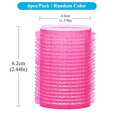 6Gb Matu ruļļi Pašlīmējošie matu ruļļi Lazy Curler Styling Kērlinga Lente Matu Ruļļi Karsējama Kērlinga Rodas Galvas saite C0023A