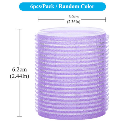 6Gb Matu ruļļi Pašlīmējošie matu ruļļi Lazy Curler Styling Kērlinga Lente Matu Ruļļi Karsējama Kērlinga Rodas Galvas saite C0023A