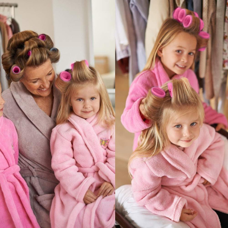 6Gb Matu ruļļi Pašlīmējošie matu ruļļi Lazy Curler Styling Kērlinga Lente Matu Ruļļi Karsējama Kērlinga Rodas Galvas saite C0023A