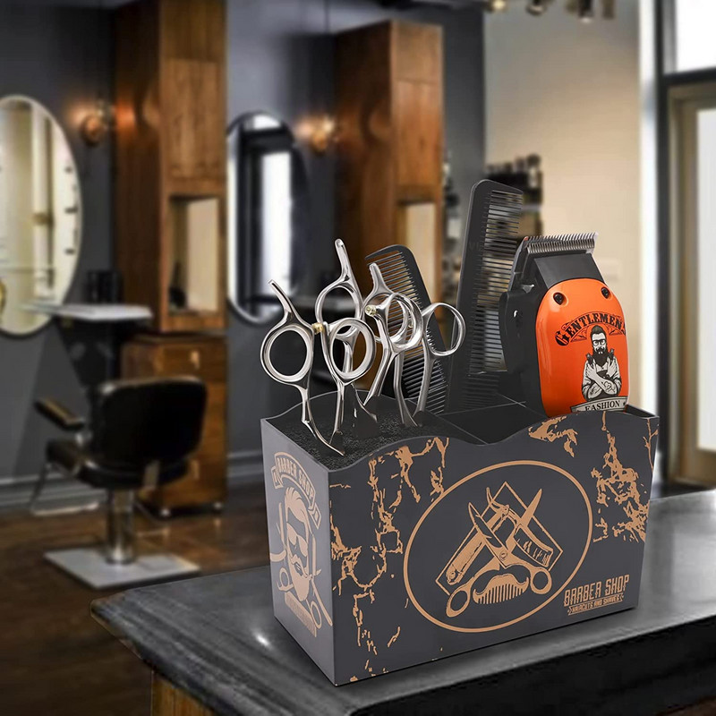 Kirpyklos įrankių laikymo dėžė 5 sluoksnių kirpyklos žirklės šukos segtukai, salono formavimo įrankiai, laikymo lentynos, kosmetikos tvarkyklės