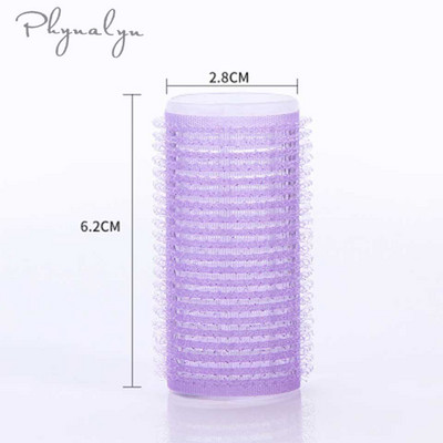 Ролки за коса 6 бр Маши за коса с произволен цвят Ролки Направи си сам Салон Фризьорски инструменти за жени Голяма самозахващаща се маша за коса Без топлина