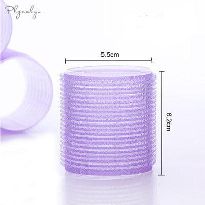 Ролки за коса 6 бр Маши за коса с произволен цвят Ролки Направи си сам Салон Фризьорски инструменти за жени Голяма самозахващаща се маша за коса Без топлина