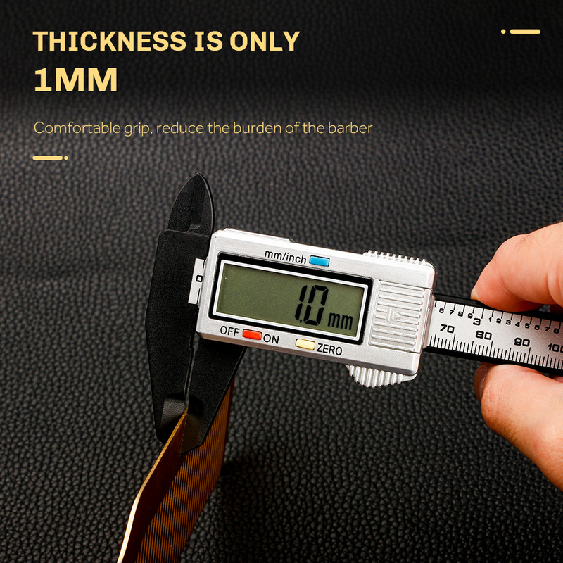 Ανδρικό χτένισμα από ανοξείδωτο ατσάλι Μεταλλικό κομμωτήριο χτένα κοπής Λεπτή επίπεδη κορυφή κουρευτική πάνω από χτένα Εργαλεία κουρέματος για κομμωτήριο