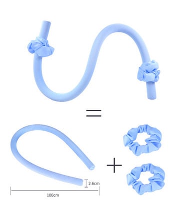 Пръчка за къдрене без нагряване Лента за глава Без нагряване Лента за къдрици с щипки за коса и скрънчи Спяща мързелива маша Копринена лента Ролки за коса