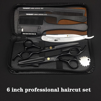 6-tollised juuksekäärid Professionaalsed juuksuri käärid juuksuri juuksekääride komplekt Salongi juukselõikus harvenduskäärid Jaapan 440C teras