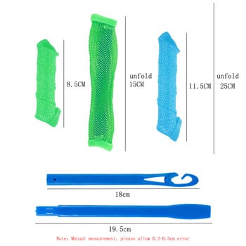 Ролки за коса Форма на охлюв, а не форма на вълна 10/18 бр. 4 стик спираловидни кръгли къдрици Маша за коса Мека маша за коса Bendy ролки за коса Направи си сам