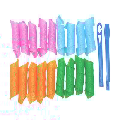 Ρολά μαλλιών Σχεδιασμός σαλιγκαριού χωρίς κυματομορφή 10/18 τεμ. 4 σπειροειδής ράβδοι στρογγυλές μπούκλες Μπουκλές μαλλιών Μαλακό ψαλιδάκι μαλλιών Bendy κύλινδροι για τα μαλλιά DIY