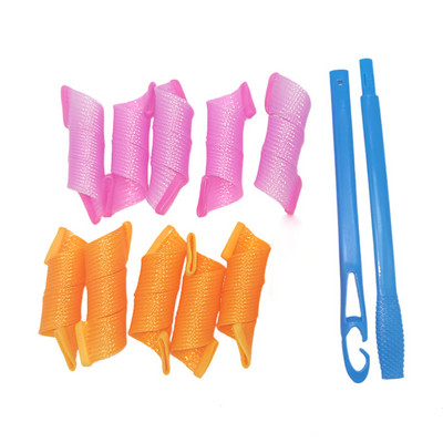 Ρολά μαλλιών Σχεδιασμός σαλιγκαριού χωρίς κυματομορφή 10/18 τεμ. 4 σπειροειδής ράβδοι στρογγυλές μπούκλες Μπουκλές μαλλιών Μαλακό ψαλιδάκι μαλλιών Bendy κύλινδροι για τα μαλλιά DIY