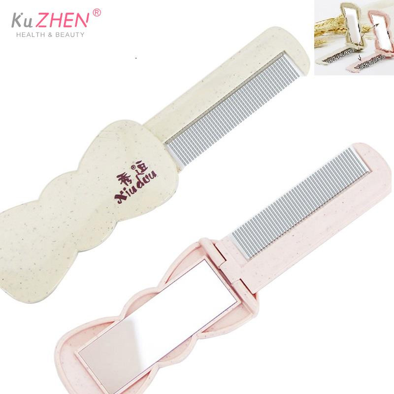 Perie de păr pliabilă Pieptene pliabil portabil Piepteni antistatici Perie de păr de călătorie Paie de grâu Instrument de coafură pliabil pentru coafură 1 buc