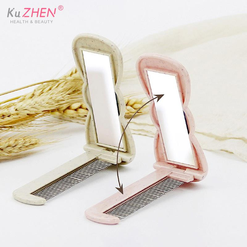 Perie de păr pliabilă Pieptene pliabil portabil Piepteni antistatici Perie de păr de călătorie Paie de grâu Instrument de coafură pliabil pentru coafură 1 buc