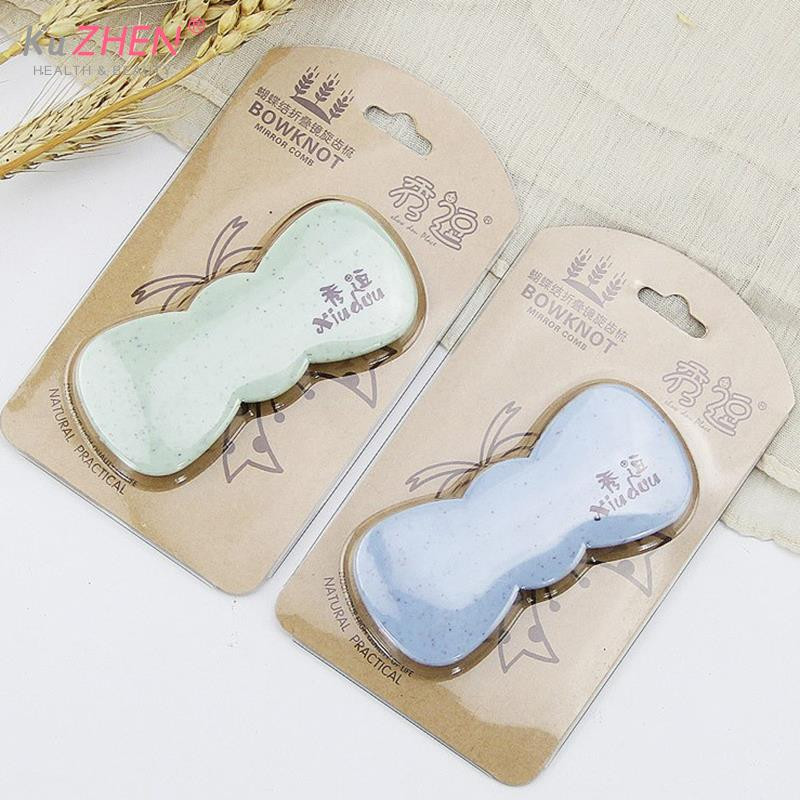 Perie de păr pliabilă Pieptene pliabil portabil Piepteni antistatici Perie de păr de călătorie Paie de grâu Instrument de coafură pliabil pentru coafură 1 buc