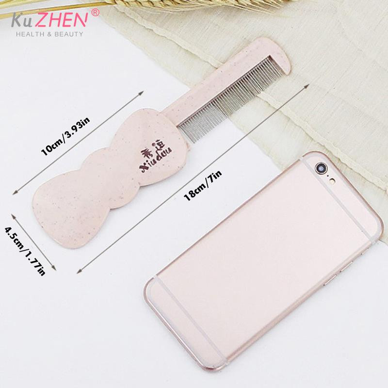 Perie de păr pliabilă Pieptene pliabil portabil Piepteni antistatici Perie de păr de călătorie Paie de grâu Instrument de coafură pliabil pentru coafură 1 buc