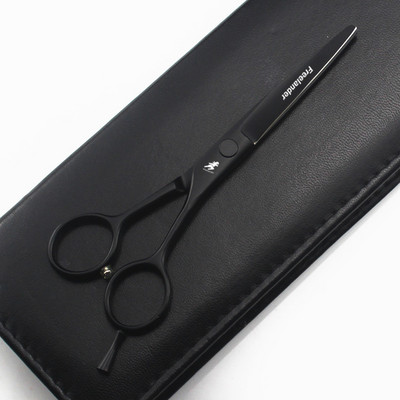 4" 5" 5,5" επαγγελματικό σετ ψαλιδιών κομμωτικής Stylist Flat Shears Thinning Scissors haircut Ψαλίδι μαλλιών μαύρης βαφής 440c
