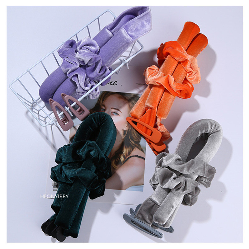 Σγουρό μπούκλα No Heat Flexi Rods Heatless μπούκλα Αξεσουάρ για styling μαλλιών για ύπνο Σετ κομμωτηρίου Rollers curlers Clip