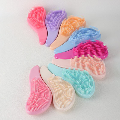 1бр Hot Magic Handle Comb Антистатична масажна четка за коса Tangle Detangle Душ масажна четка за коса Гребен Салон Инструмент за оформяне на коса