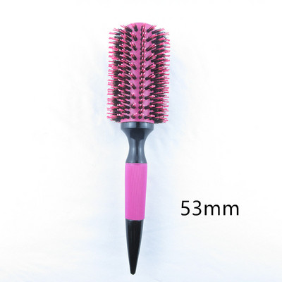 1/6 ΤΕΜ. Ξύλινη στρογγυλή βούρτσα μαλλιών με τρίχες αγριόχοιρου Mix Nylon Styling Tools Ceramics Ion Hair Brush Professional 40