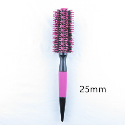 1/6 ΤΕΜ. Ξύλινη στρογγυλή βούρτσα μαλλιών με τρίχες αγριόχοιρου Mix Nylon Styling Tools Ceramics Ion Hair Brush Professional 40