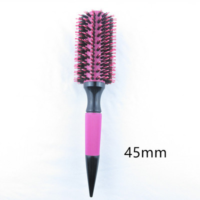 1/6 ΤΕΜ. Ξύλινη στρογγυλή βούρτσα μαλλιών με τρίχες αγριόχοιρου Mix Nylon Styling Tools Ceramics Ion Hair Brush Professional 40