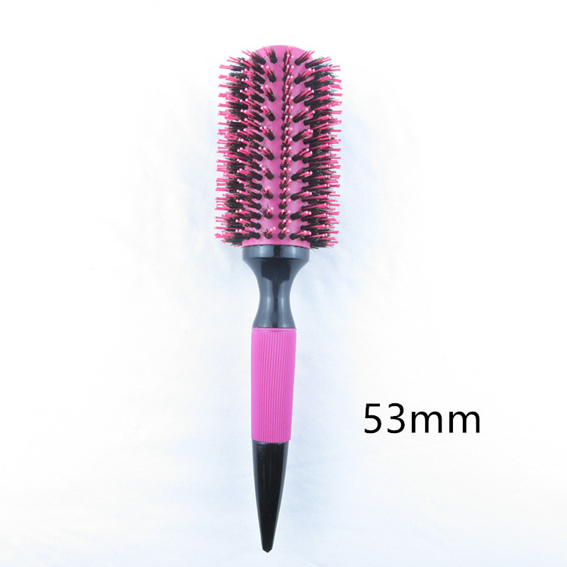 1/6 ΤΕΜ. Ξύλινη στρογγυλή βούρτσα μαλλιών με τρίχες αγριόχοιρου Mix Nylon Styling Tools Ceramics Ion Hair Brush Professional 40