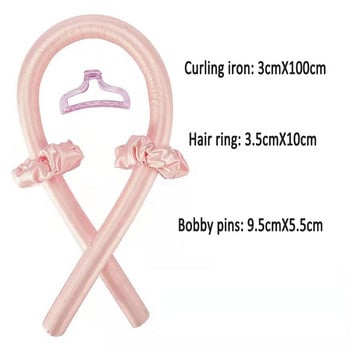 Slik Satin Heatless Curling Bar лента за глава No Heat Маши за коса Lazy Curling Sleeping Меки ролки за коса Инструмент за оформяне на коса