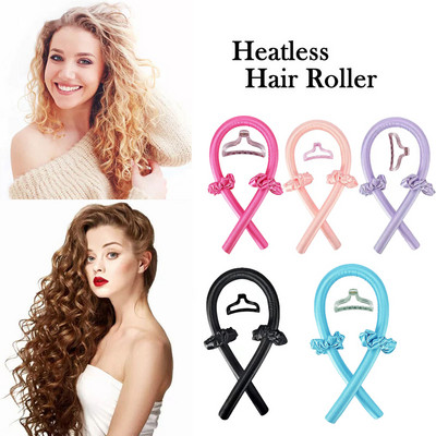 Slik Satin Heatless Curling Bar лента за глава No Heat Маши за коса Lazy Curling Sleeping Меки ролки за коса Инструмент за оформяне на коса