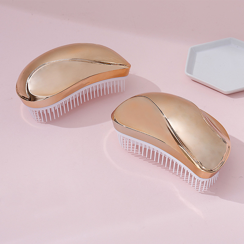 Χρυσή βούρτσα μαλλιών Γυναικεία χτένα Μασάζ που ξεμπερδεύει Αντιστατικό Περιποίηση μαλλιών Τριχωτό κεφαλής Μείωση τριχόπτωσης Εργαλείο styling Αξεσουάρ κουρείου