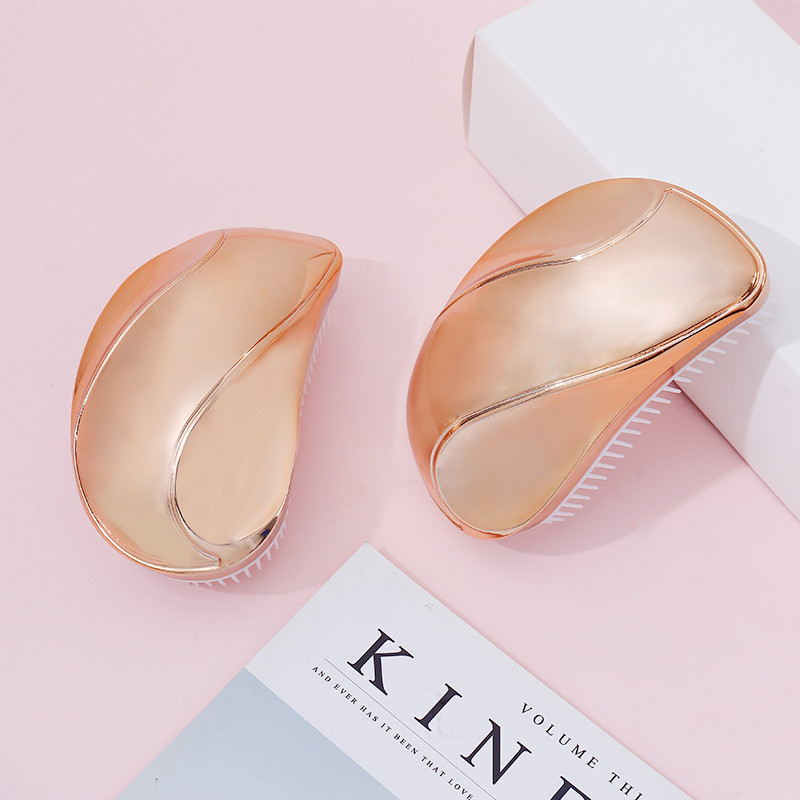 Χρυσή βούρτσα μαλλιών Γυναικεία χτένα Μασάζ που ξεμπερδεύει Αντιστατικό Περιποίηση μαλλιών Τριχωτό κεφαλής Μείωση τριχόπτωσης Εργαλείο styling Αξεσουάρ κουρείου