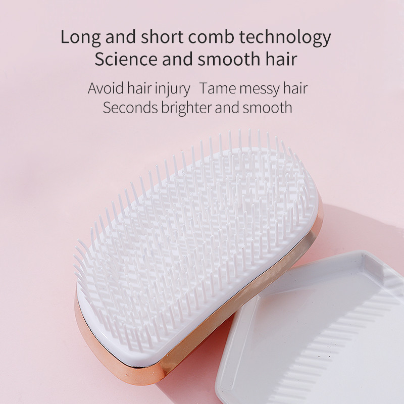 Χρυσή βούρτσα μαλλιών Γυναικεία χτένα Μασάζ που ξεμπερδεύει Αντιστατικό Περιποίηση μαλλιών Τριχωτό κεφαλής Μείωση τριχόπτωσης Εργαλείο styling Αξεσουάρ κουρείου