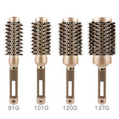 1 ΤΕΜ. Χρυσή στρογγυλή χτένα μαλλιών Βούρτσες για μπούκλες κομμωτικής χτένα Κεραμικό σιδερένιο χτένα Επαγγελματικά εργαλεία styling κομμωτηρίου 2#