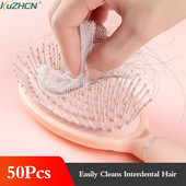 50 τμχ Δίχτυ καθαρισμού για βούρτσα μαλλιών Αερόσακος χτένας κατοικίδιων ζώων Φορητή χτένα χάρτινη βούρτσα καθαρισμού Φύλλο μαξιλαριού χτένα προστασίας Δίχτυ