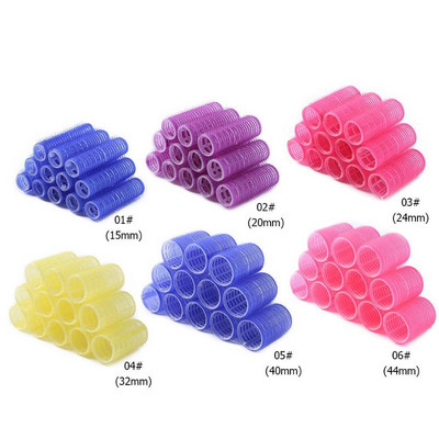 12 PCS automātiski kontrolē matu ruļļus, lai satvertu jebkura izmēra mājas salonu DIY frizūras matu dizaina instrumenta krāsa nejauši nosūtīta