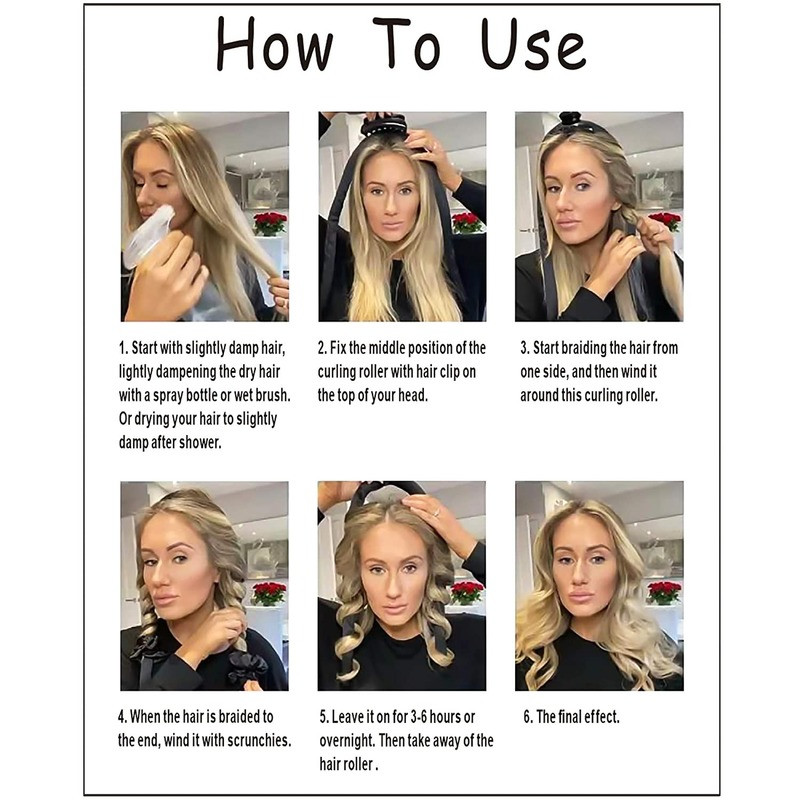 Traka za kosu bez grijanja Lazy Curler traka za kosu Čini kosu mekom i sjajnom Uvijač za kosu Frizerski alati Kovrče za kosu bez zagrijavanja