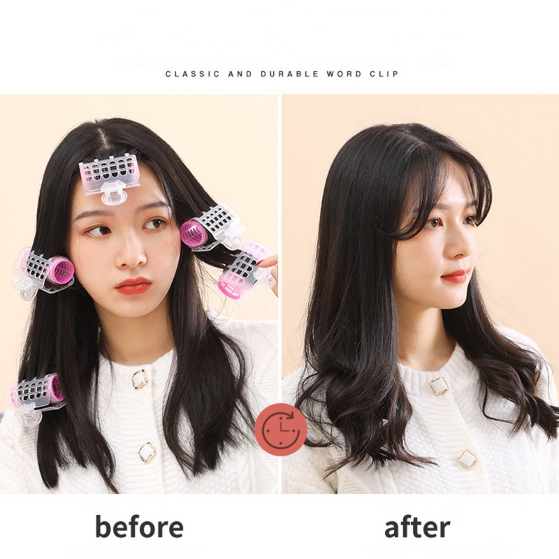 3gab/partija matu rullīši Bang Roll ruļļi Matu ruļļi Plastmasas pašlīmējošie matu loki frizieru rīks meitenes skaistuma veidošanas rīks