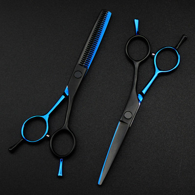 Επαγγελματικό ψαλίδι κοπής JP 440c 5,5'' μπλε μαύρο κομμένο ψαλίδι κούρεμα κούρεμα αραίωση κουρέας ψαλίδι κουρεύματος Ψαλίδι κομμωτηρίου