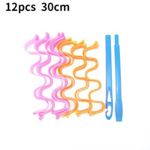 12gb. Nekarsējami matu ruļļi Magic Wave Formers Spirālveida matu ruļļi Viļņotie ruļļi Sieviešu frizūru rullīši matu veidošanas rīki