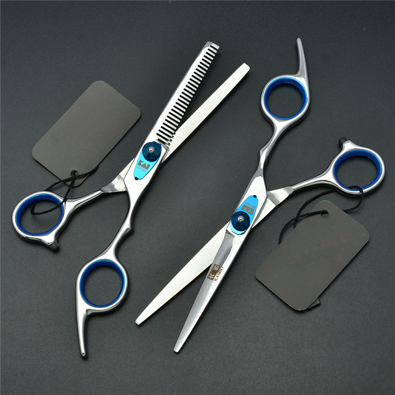 Foarfece profesionale de coafură 6,0 inci Japonia 440C Foarfece de frizer originală Foarfece de tuns pentru salon Set de foarfece de tuns
