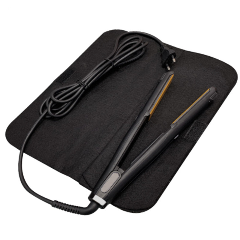 Γυναικεία τσάντα αποθήκευσης ισιώματος μαλλιών ταξιδιού Γκρι/κόκκινο ροζ Χρώμα ανθεκτικό στη θερμότητα μαξιλαράκι Φορητή τσάντα αποθήκευσης ανθεκτική στη θερμότητα