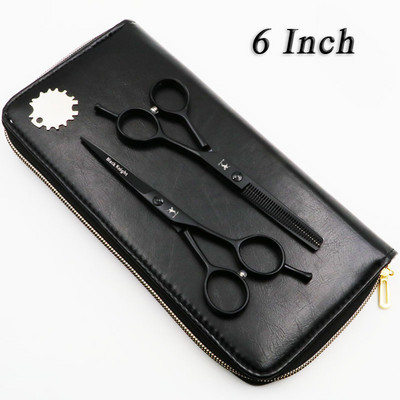 Σετ επαγγελματικών ψαλιδιών κομμωτηρίου 5,5/6 ιντσών Ψαλίδι κομμωτικής κοπής + αραίωσης υψηλής ποιότητας Προσωπικότητα σε ασπρόμαυρα στυλ