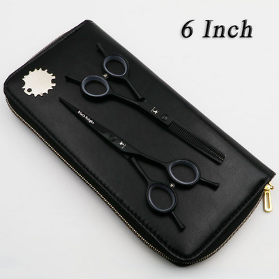 Σετ επαγγελματικών ψαλιδιών κομμωτηρίου 5,5/6 ιντσών Ψαλίδι κομμωτικής κοπής + αραίωσης υψηλής ποιότητας Προσωπικότητα σε ασπρόμαυρα στυλ