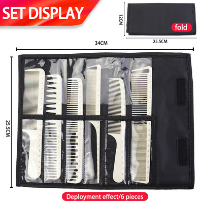 Set pieptene profesional de frizerie, potrivit pentru coafor, cu dublu scop, cu gradare, convenabil pentru tunsoare