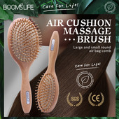 Brosse Massage Cuir Chevelu fa hajkefe női széles fogú hajfésűk fejbőr masszázs hajkefe fa fésű fodrász kiegészítők