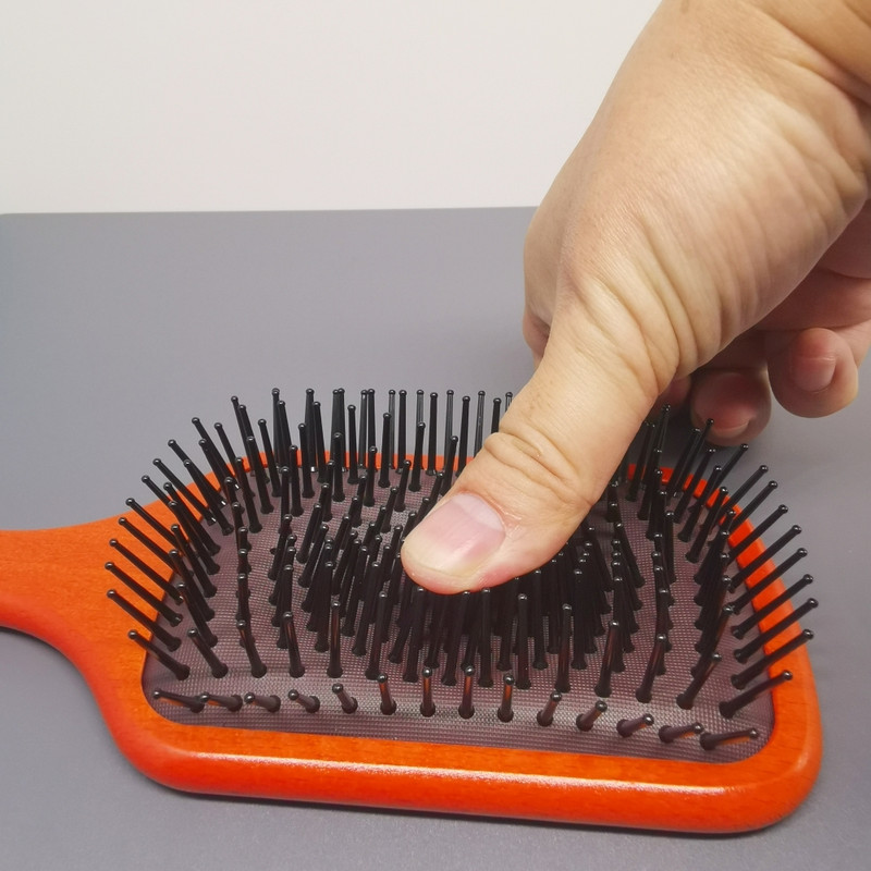 Ξύλινη βούρτσα μαλλιών Comb Paddle Cushion Βούρτσα μασάζ για την τριχόπτωση Βούρτσα μαλλιών Wet Dry Curling Περιποίηση μαλλιών τριχωτού της κεφαλής για μακριά πυκνά μαλλιά γυναίκες