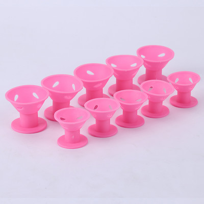 10 tk/komplekt Magic juuksehooldusrullid Pehme silikoonist juuksekoolutaja ilma kuumuseta, ilma klambrita juuste lokkimise meisterdamise tööriist lokirullidega juustele