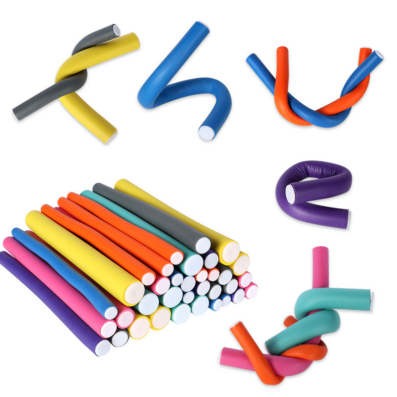 42GAB Nekarsējami matu ruļļi Lokšķēres Galvas lentes Slinki Matu Ruļļi Bez Karstuma Matu Ruļļi Sievietēm Skaistuma locīšanas matu instrumenti