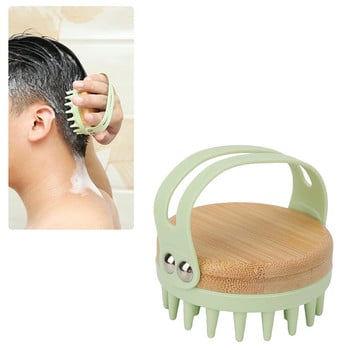 Масажор за коса, скалп, шампоан, четка, меки силиконови влакна за премахване на пърхот, водоустойчив скрубер за коса както за мокра, така и за суха коса