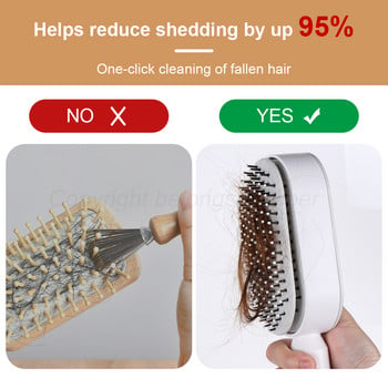 Самопочистваща се четка за коса Масажен гребен Въздушна възглавница Гребен за самообслужване на косата с един ключ Професионални разплитащи гребени за скалп за коса