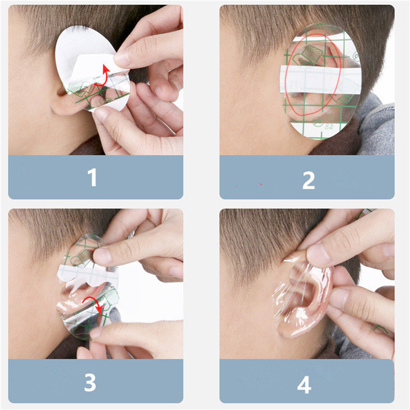 20 vnt. plastikinės vandeniui atsparios ausų apsaugos plaukimo dangteliai salono kirpyklos dažų skydo apsaugos dušo kepuraitės įrankis