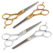 Frizerske škare 6,0 inča zlatne profesionalne brijačnice od nehrđajućeg čelika za šišanje kose škare za stanjivanje kose Set frizerskih škara
