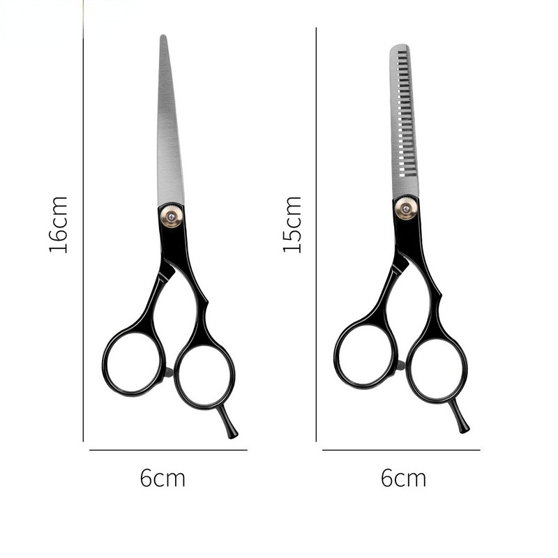 Frizerske škare 6,0 inča zlatne profesionalne brijačnice od nehrđajućeg čelika za šišanje kose škare za stanjivanje kose Set frizerskih škara
